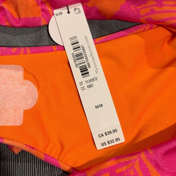 NWT VICTORIA'S SECRET Pink Palm Knotted Bralette Bikini Set Size XL & M - Picture 13 of 14